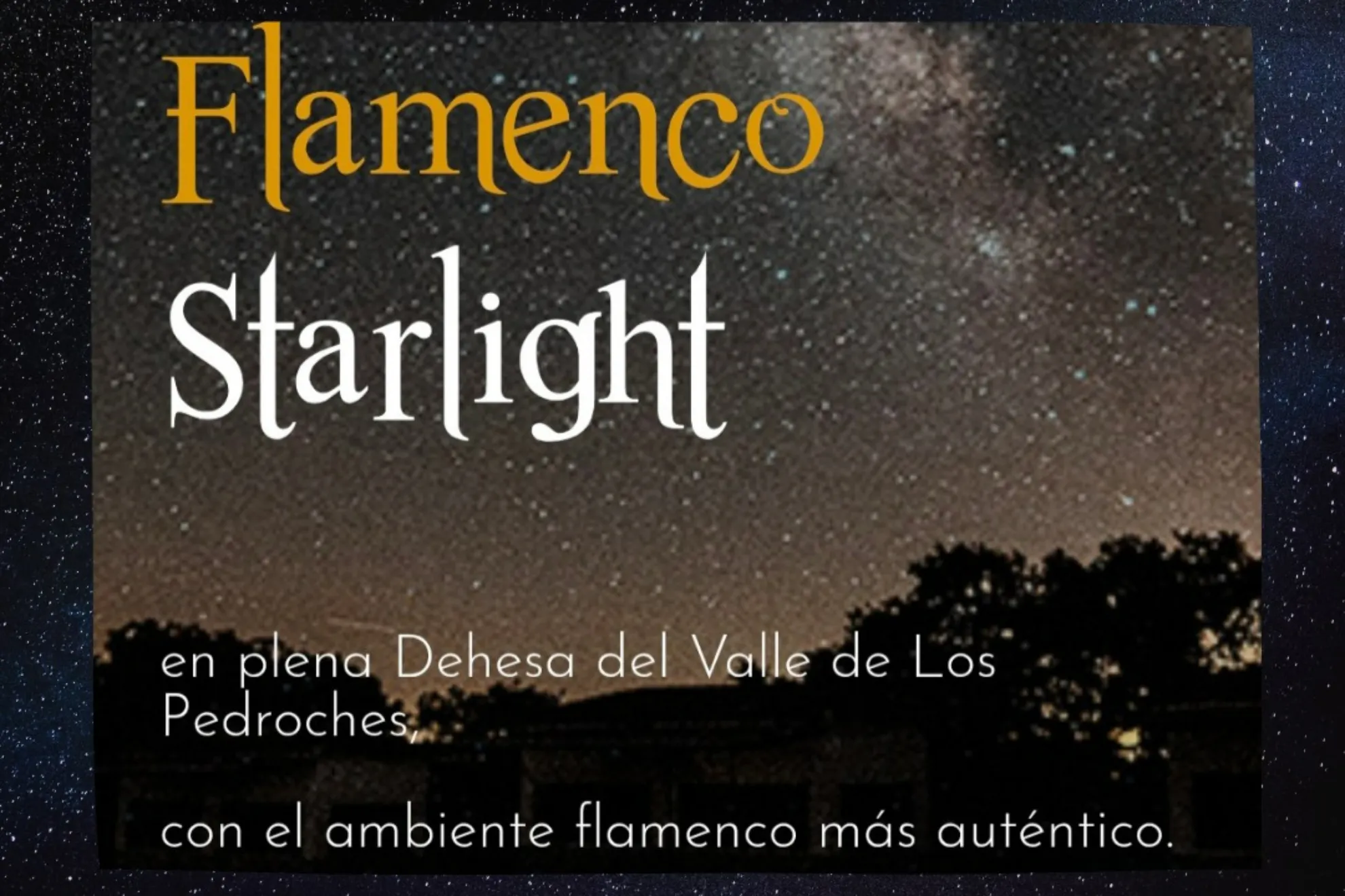 Noche estrellada sobre el encinar